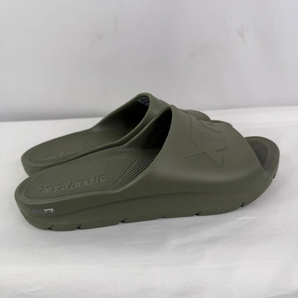 XTRATUF Mens Apres Fish Sandal Olive Green BioLite Slide XAFH300 Size 10M